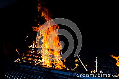 Pyre for candles in Fatima, Portugal Stock Photo