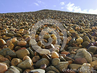 A pyrimid of natural river stone Stock Photo