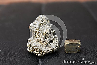 Pyrite crystal Stock Photo