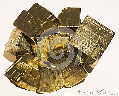 Pyrite mineral stone crystal Stock Photo