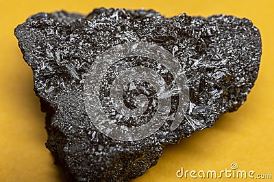 Pyrolusite crystals Stock Photo