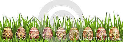 Pysanky easter eggs Vector Illustration