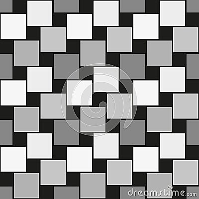 Pythagorean tiling. Seamless surface pattern design with flooring ornament. Squares tessellation vector Vector Illustration