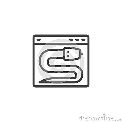 Python Code line icon Vector Illustration