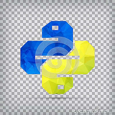 Python Icon isolated on background. Trendy snake vector symbol f Vector Illustration