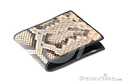 Python leather wallet Stock Photo