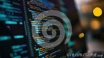 Python program code on a monitor Stock Photo