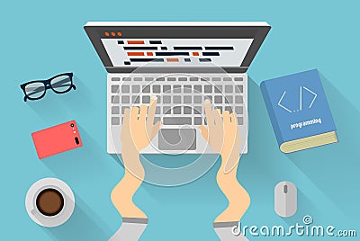Python programming concept Vector Illustration