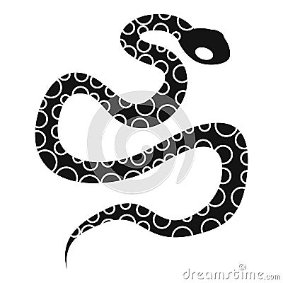 Python snake icon, simple style Vector Illustration