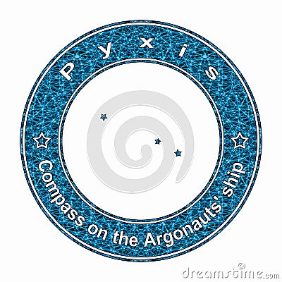 Pyxis Star Constellation, Compass Constellation, Pyxis Nautica Stock Photo
