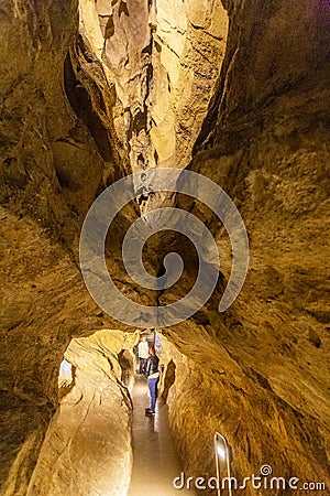 PÃ¡lvÃ¶lgyi cave in Budapest Stock Photo