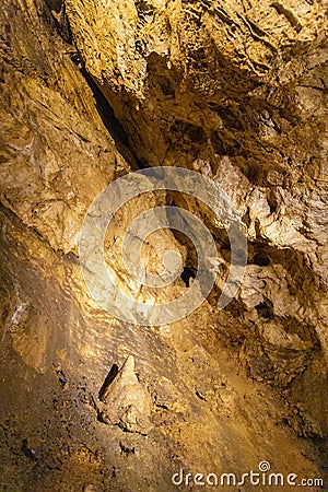 PÃ¡lvÃ¶lgyi cave in Budapest Stock Photo