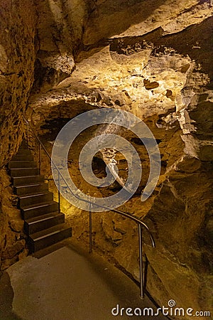 PÃ¡lvÃ¶lgyi cave in Budapest Stock Photo