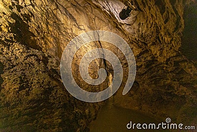 PÃ¡lvÃ¶lgyi cave in Budapest Stock Photo