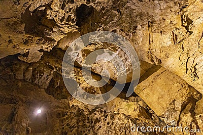 PÃ¡lvÃ¶lgyi cave in Budapest Stock Photo