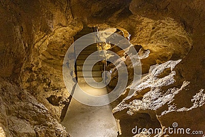 PÃ¡lvÃ¶lgyi cave in Budapest Stock Photo