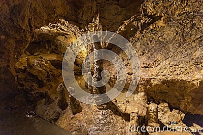 PÃ¡lvÃ¶lgyi cave in Budapest Stock Photo