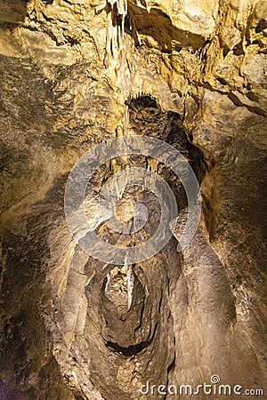 PÃ¡lvÃ¶lgyi cave in Budapest Stock Photo