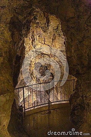 PÃ¡lvÃ¶lgyi cave in Budapest Stock Photo