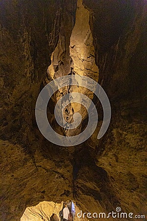 PÃ¡lvÃ¶lgyi cave in Budapest Stock Photo