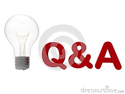 Q&A concept Cartoon Illustration