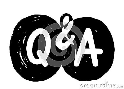 Q and A Grunge Symbols, Question and Answer Concept. FAQ, Communication Chat Signs for Infographic, Media Content Vector Illustration