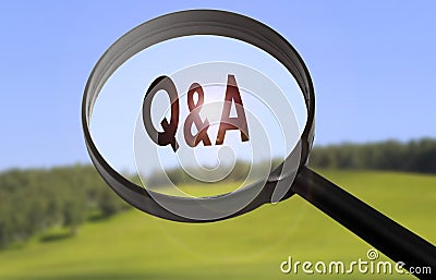 Q&A question and answer Stock Photo