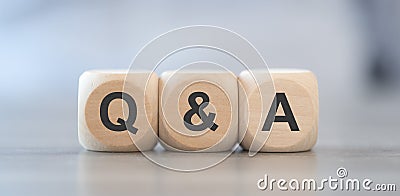 Q & A, questions and answers Stock Photo