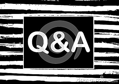 Q and A text on black background. FAQ frequency asked questions, Answer, Question and Ask, Information, Communication Stock Photo