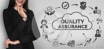 QA Quality Assurance and Quality Control Concept Stock Photo