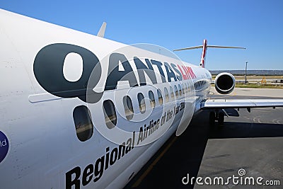 Qantas Airplane Editorial Stock Photo