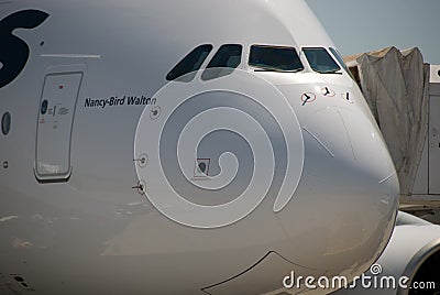 Qantas A380 Perth Airport Editorial Stock Photo