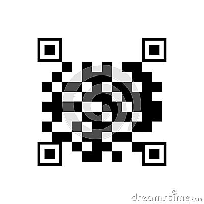 Qar code. Code icon. Computer technology concept. Vector illustration. Stock image. Vector Illustration