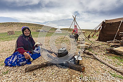 Qashqai nomads in Iran Editorial Stock Photo