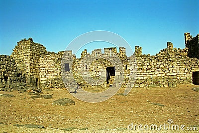 Qasr al-Azraq - medieval fort, Azraq, Jordan Stock Photo