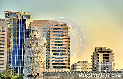 Qasr al-Hosn, an ancient fort in Abu Dhabi Stock Photo