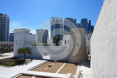 Qasr al-Hosn Fort, a historical landmark in Abu Dhabi, UAE. Clear Sunny day 12 March 2020 Editorial Stock Photo