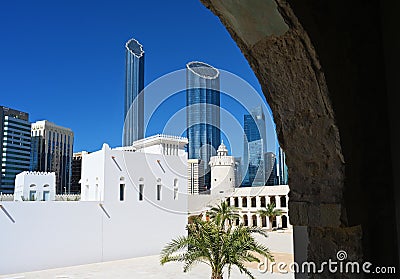 Qasr al-Hosn Fort, a historical landmark in Abu Dhabi, UAE. Clear Sunny day 12 March 2020 Editorial Stock Photo