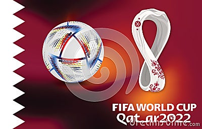 Qatar 2022 FIFA World Cup Logo Design Cartoon Illustration