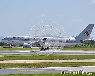 Qatar Airways Airbus A320 Commercial airliner Editorial Stock Photo
