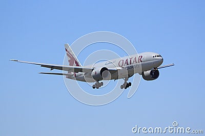 Qatar Cargo Boeing 777F Editorial Stock Photo