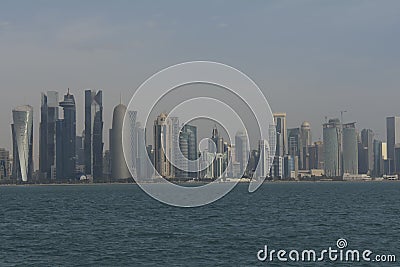 Qatar, doha, city, modern, arabic, architecture Stock Photo
