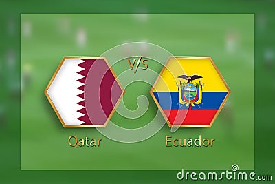 Soccer Matchday Template. Qatar Vs Ecuador Match Day Template. 2022