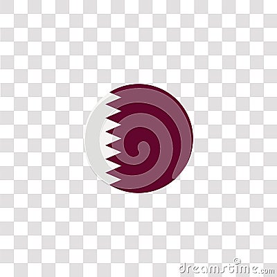 qatar icon sign and symbol. qatar color icon for website design and mobile app development. Simple Element from countrys flags Vector Illustration