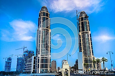 Qatar tower building Editorial Stock Photo