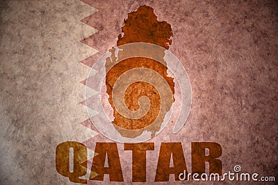 Qatar vintage map Stock Photo
