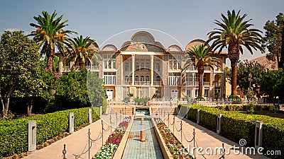 Qavam House and nature of the Eram Garden, shiraz, iran Editorial Stock Photo