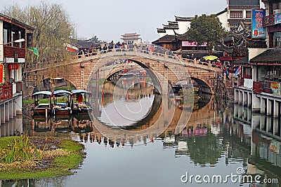 QiBao old town, Shanghai Editorial Stock Photo