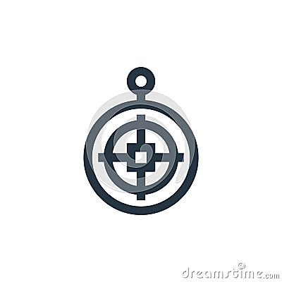 qibla vector icon isolated on white background. Outline, thin line qibla icon for website design and mobile, app development. Thin Vector Illustration