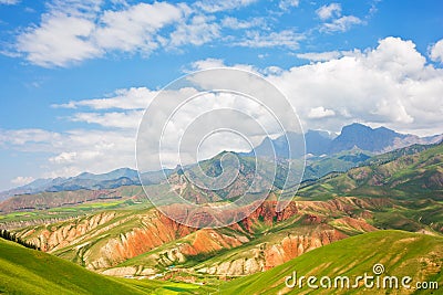 The Qilian Zhuo Mountain scenic spot 3. Stock Photo